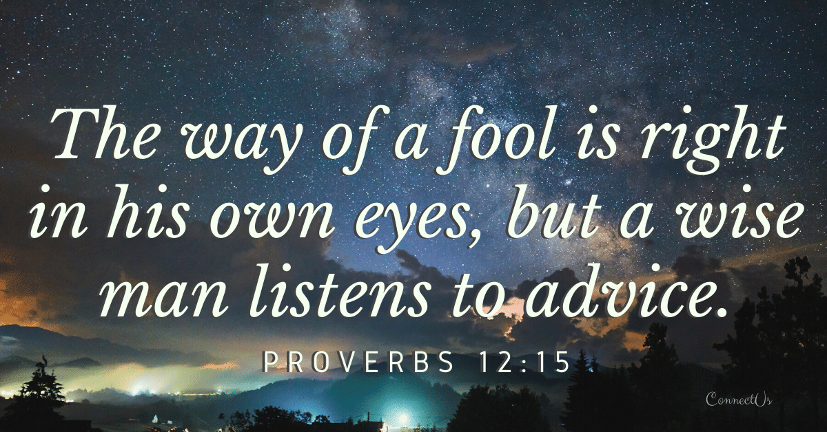 Proverbs 12:15