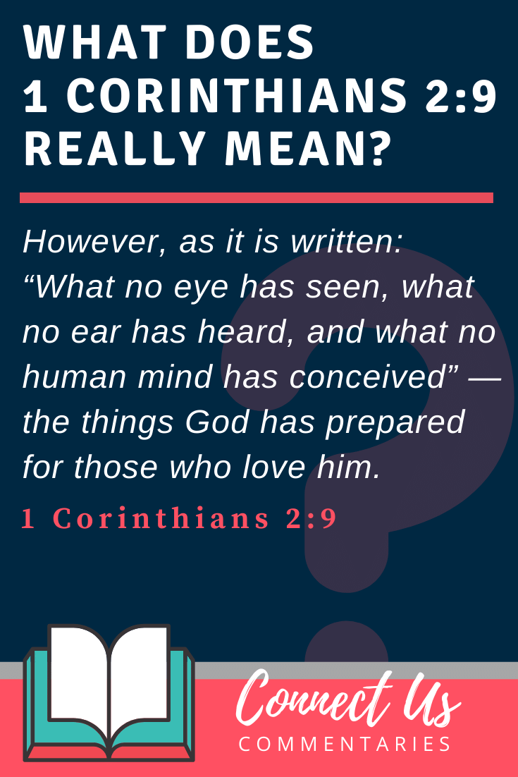 1 Corinthians 2 9 Meaning Of No Eye Has Seen What No Ear Has Heard 