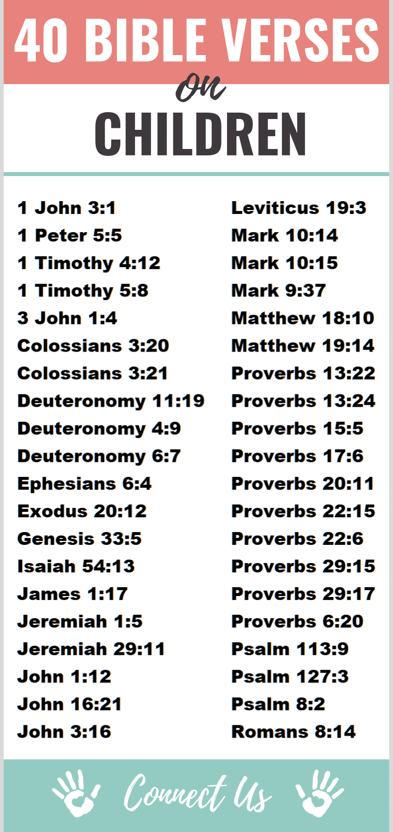 Versículos bíblicos sobre los niños