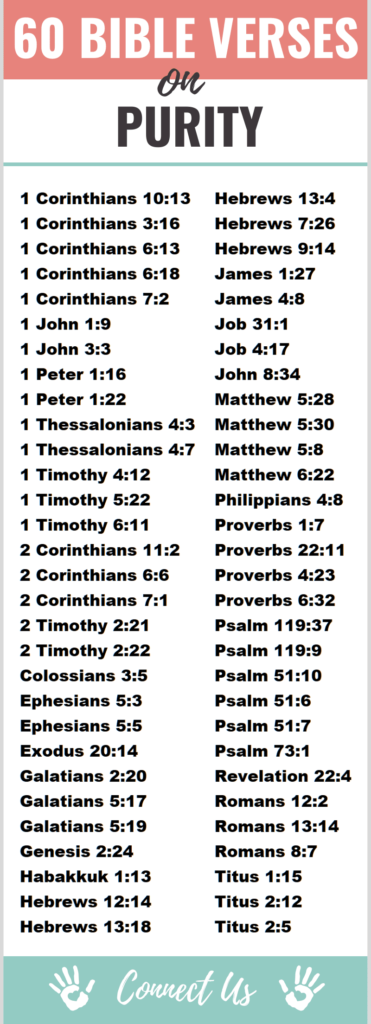 60 Best Bible Scriptures on Purity – ConnectUS