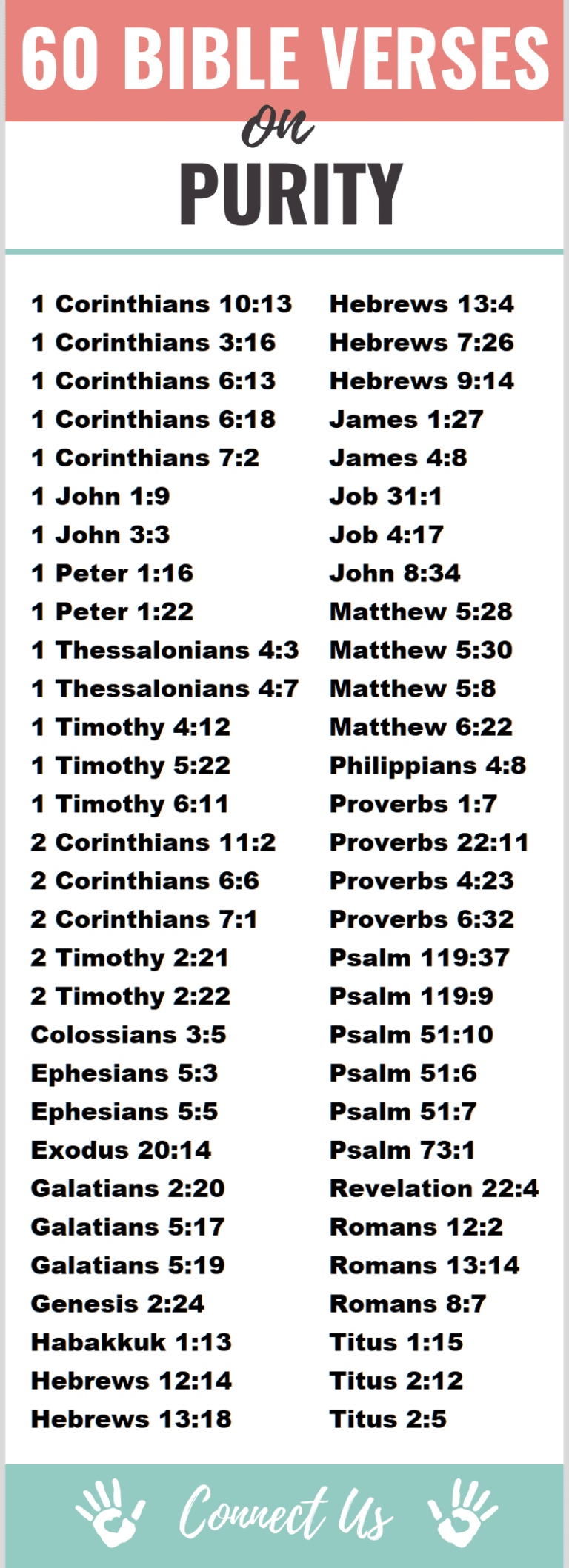 60 Best Bible Scriptures On Purity – Connectus