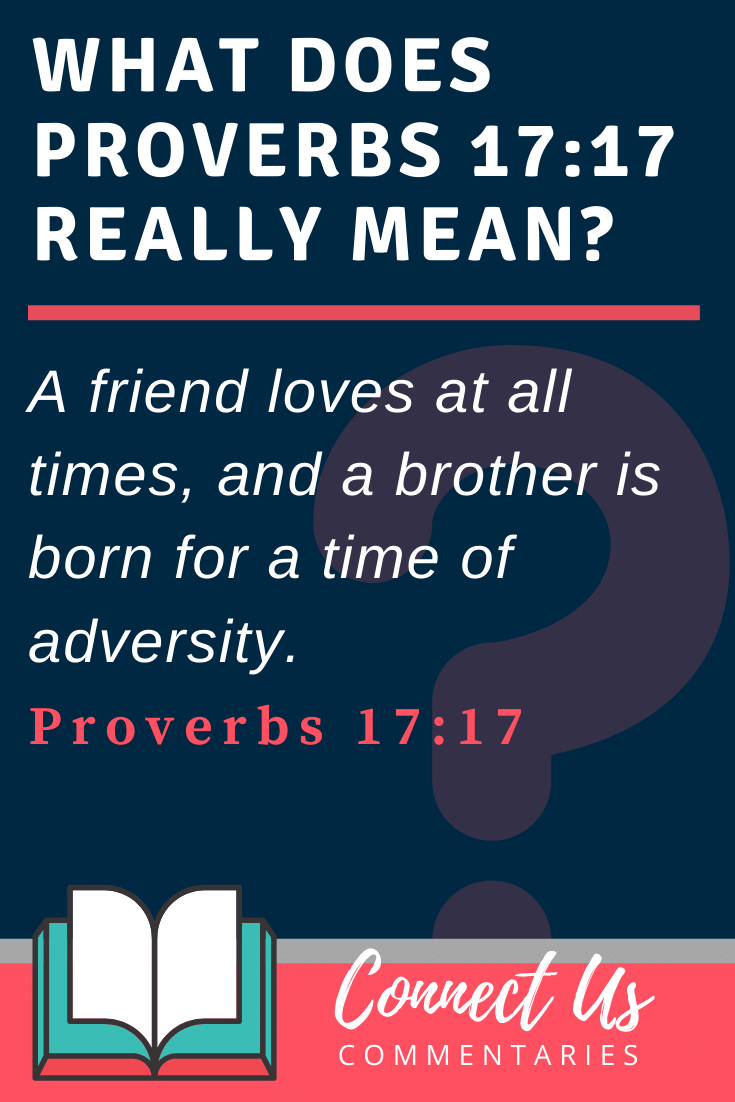 Proverbs 17 17 Meaning Of A Friend Loves At All Times ConnectUS