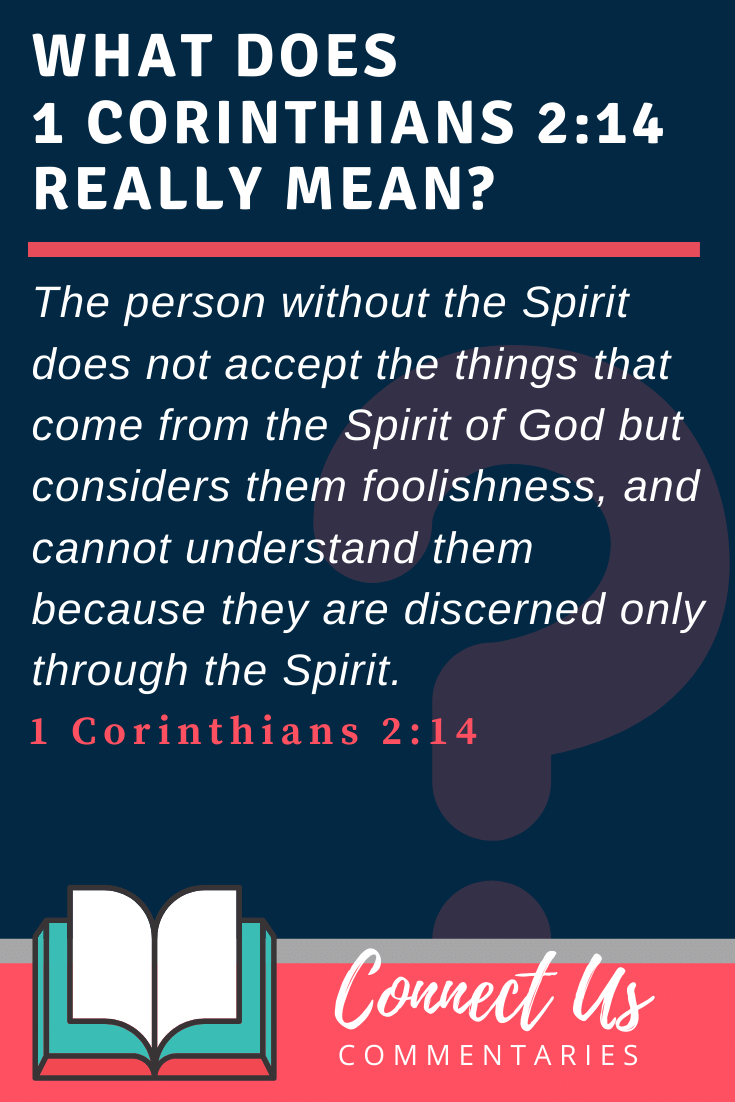1 Corinthian 2:14 Meaning