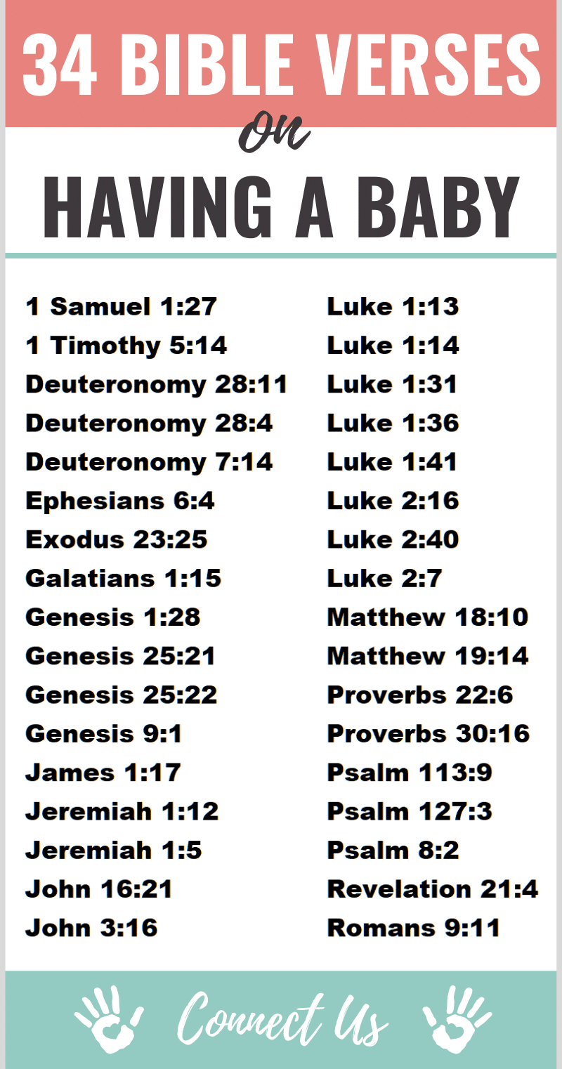 Versículos bíblicos sobre tener un bebé