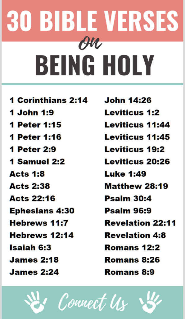 30 Encouraging Bible Scriptures on Being Holy – ConnectUS