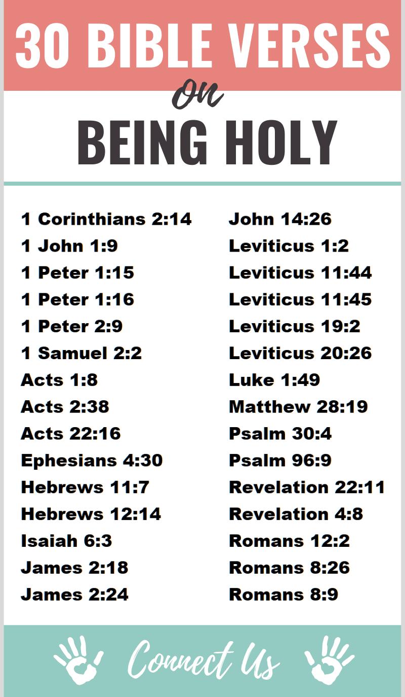 Versículos bíblicos sobre ser santo