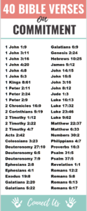 40 Strong Bible Scriptures on Commitment – ConnectUS