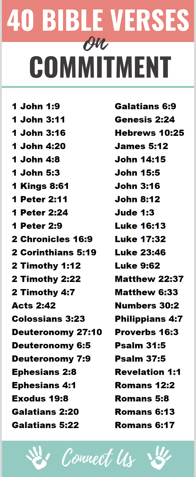 40 Strong Bible Scriptures On Commitment – Connectus