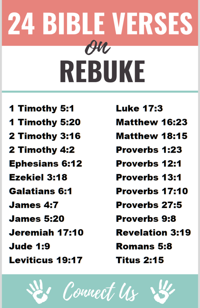 25 Important Bible Scriptures on Rebuke ConnectUS