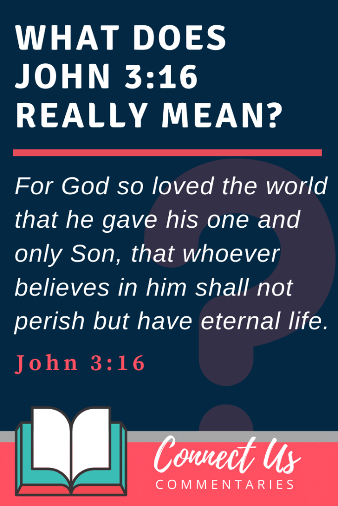 John 3:16 Meaning of For God So Loved the World – ConnectUS