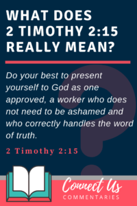 2 Timothy 2:15 Meaning Of Do Your Best To Present Yourself To God ...