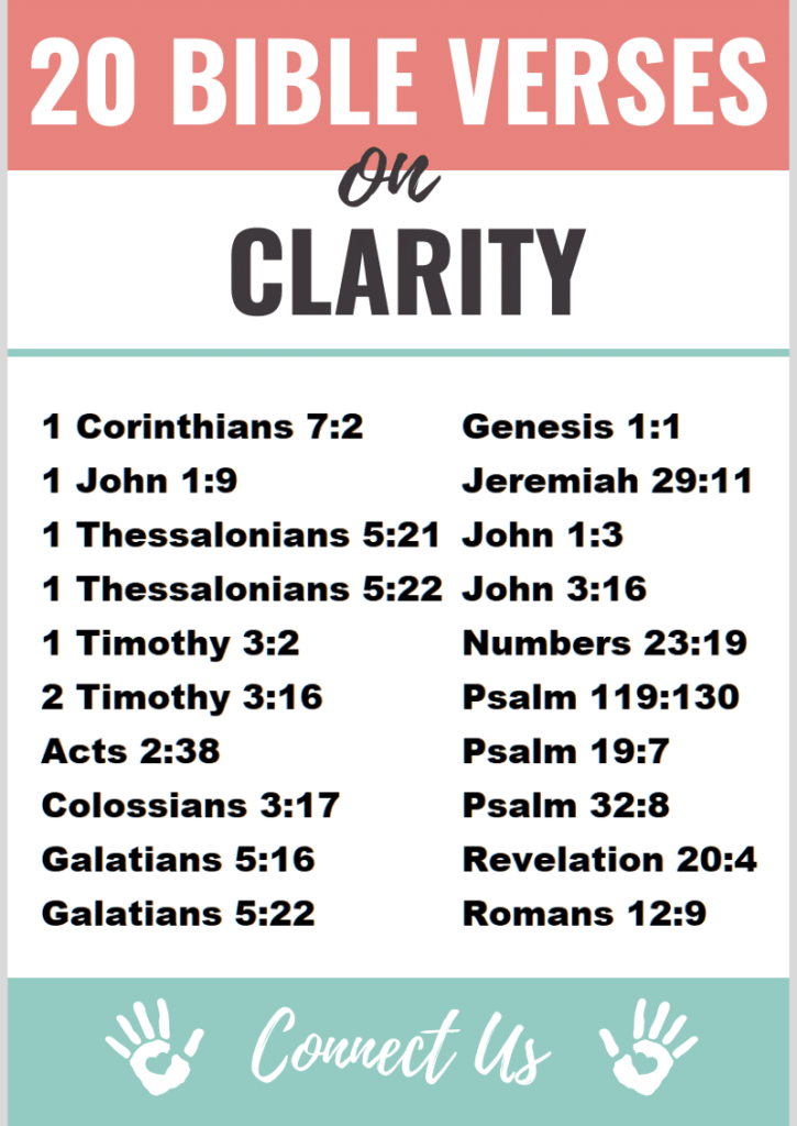 20 Transcendent Bible Scriptures on Clarity – ConnectUS