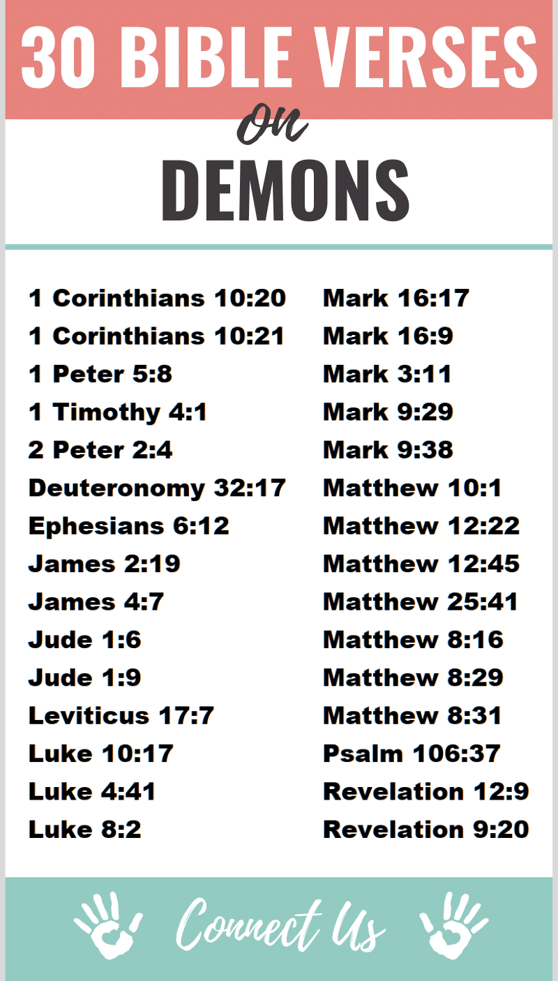 Versículos bíblicos sobre los demonios