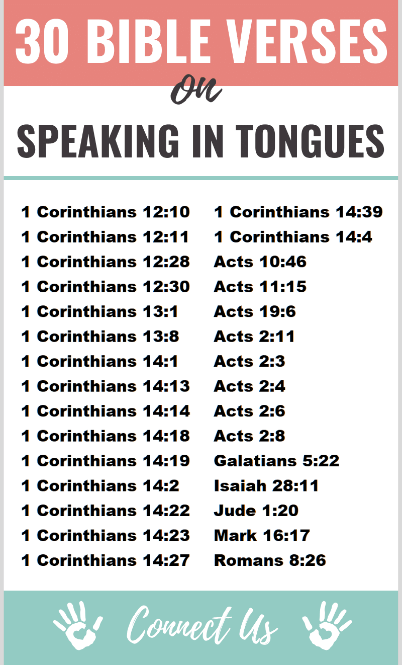 30 Important Bible Scriptures On Speaking In Tongues Connectus