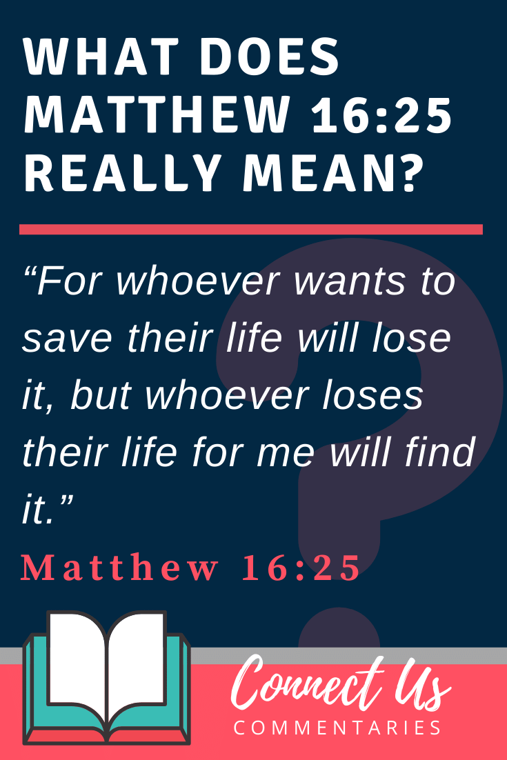 Matthew 16:25 Meaning and Commentary