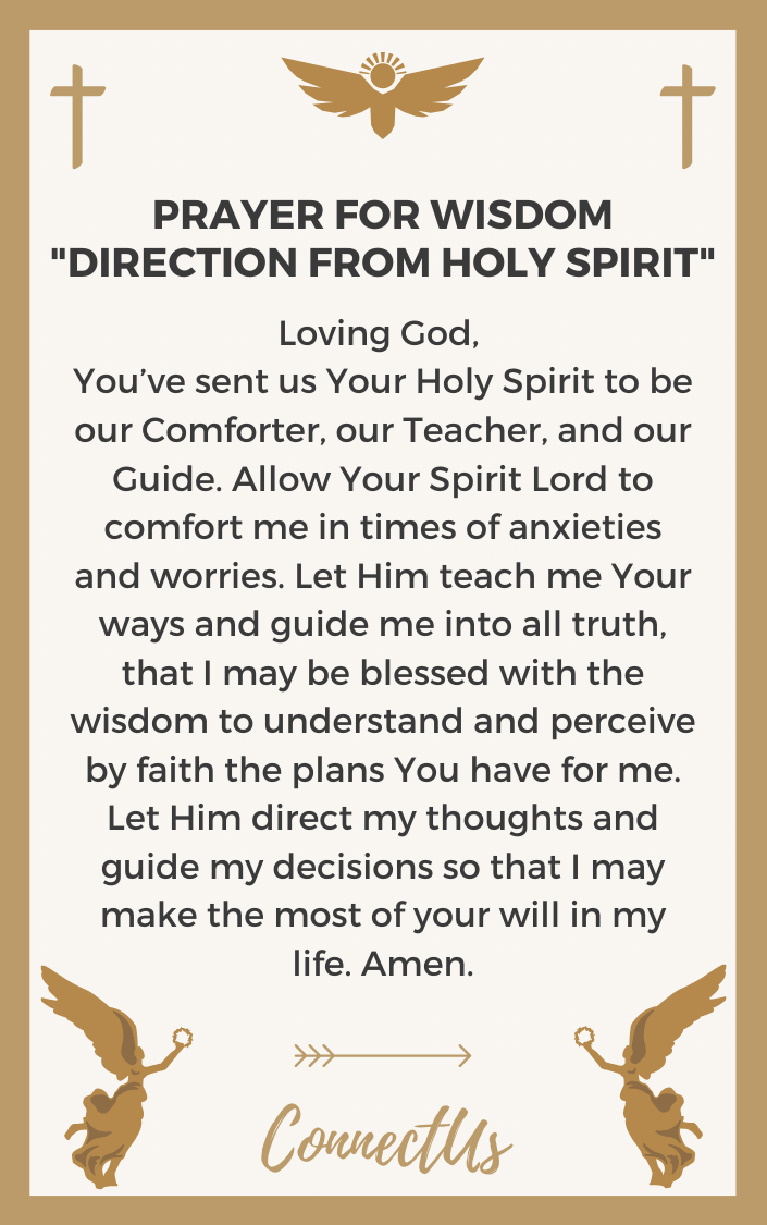 prayer for guidance and wisdom