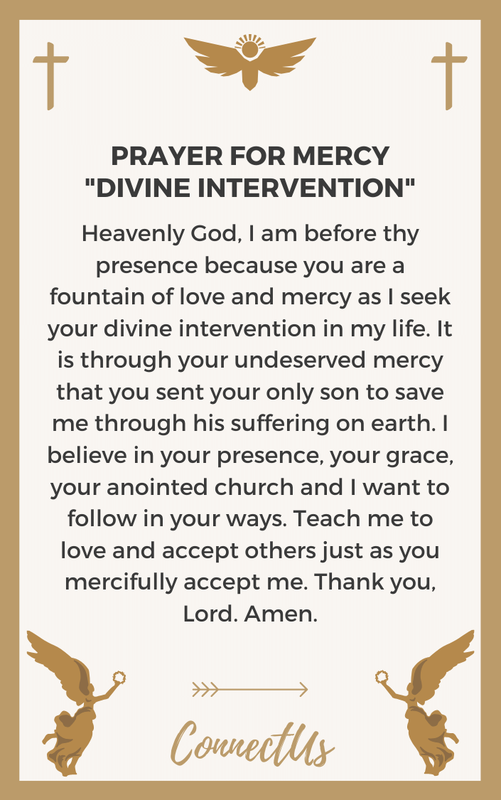 25 Powerful Prayers for Mercy from God – ConnectUS