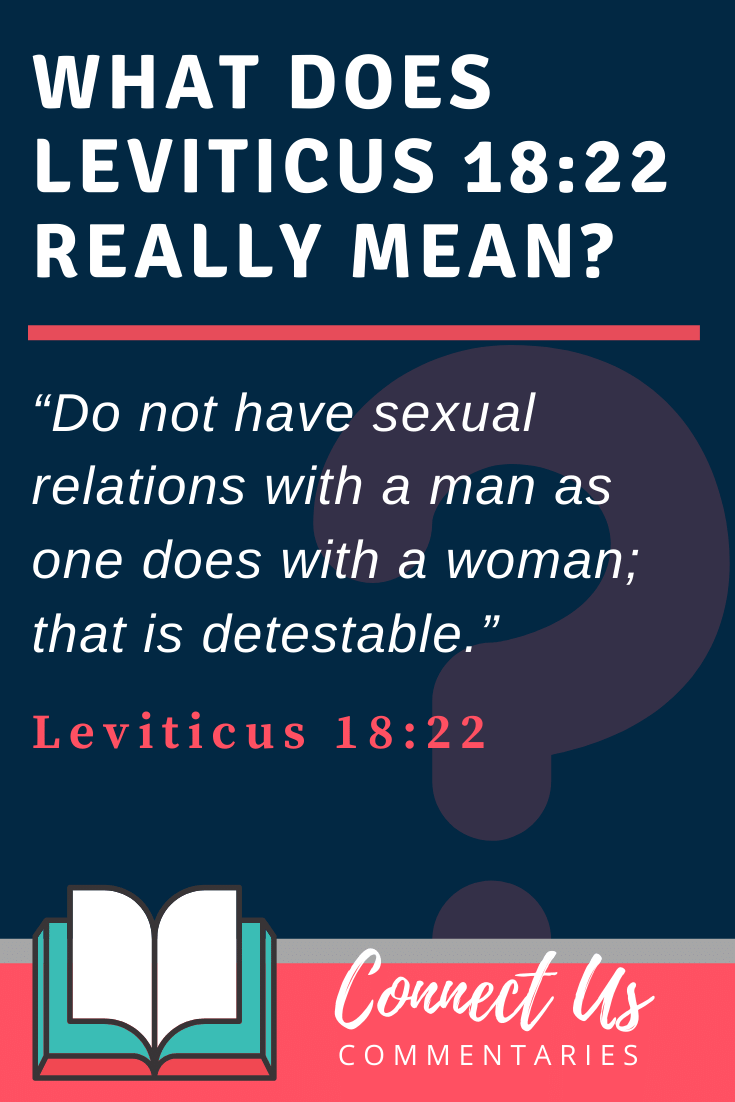 Leviticus 18:22 Meaning and Commentary