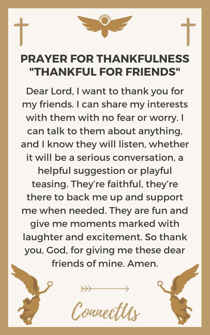 oración de agradecimiento a los amigos