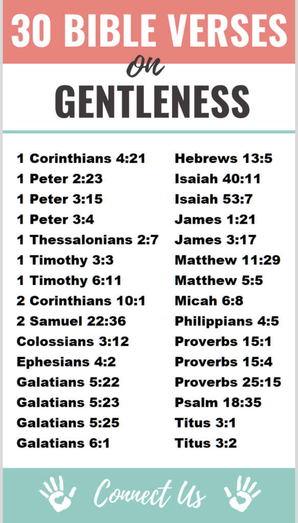 30 Comforting Bible Scriptures on Gentleness – ConnectUS