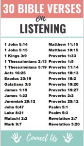 30 Best Bible Scriptures On Listening – ConnectUS