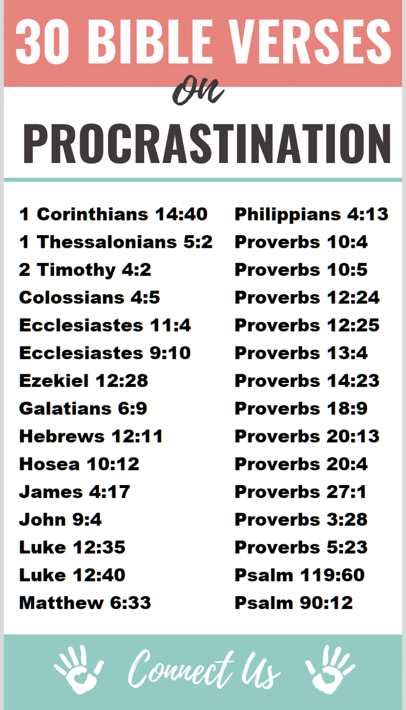 Bible Verses on Procrastination