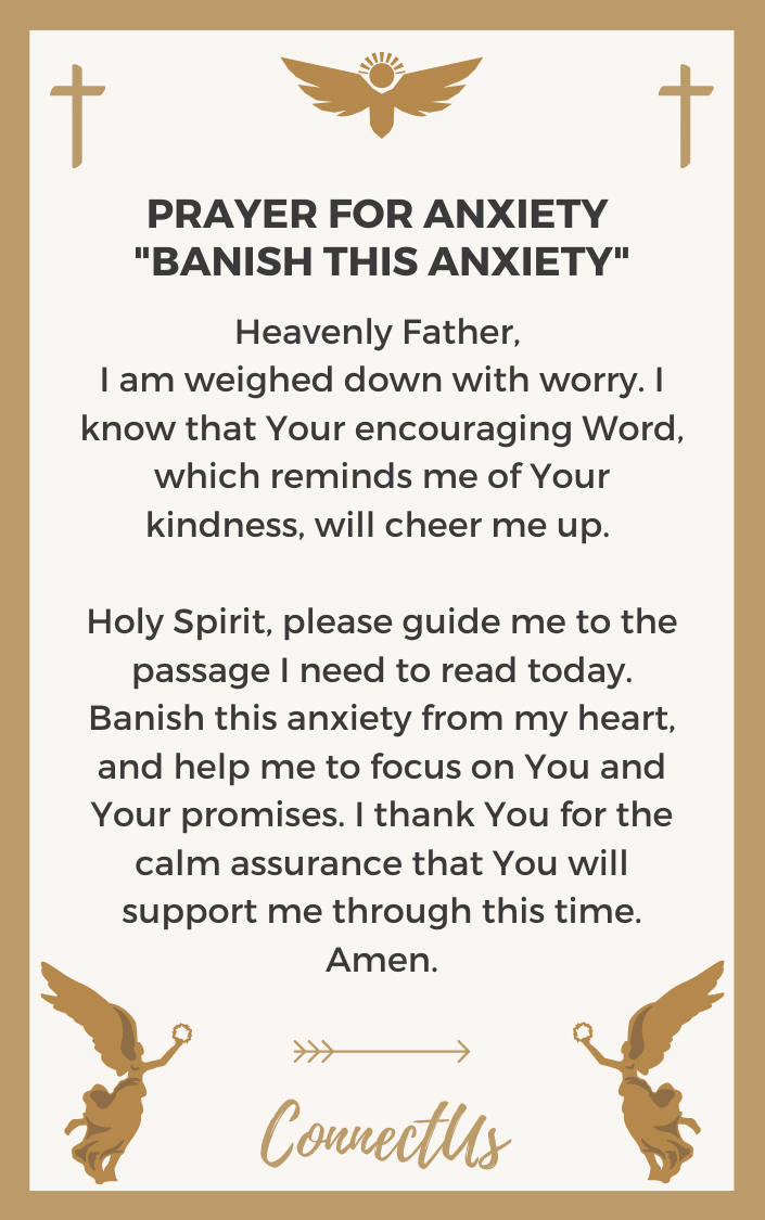 Prayer For Anxiety Worry And Fear Bible Verse