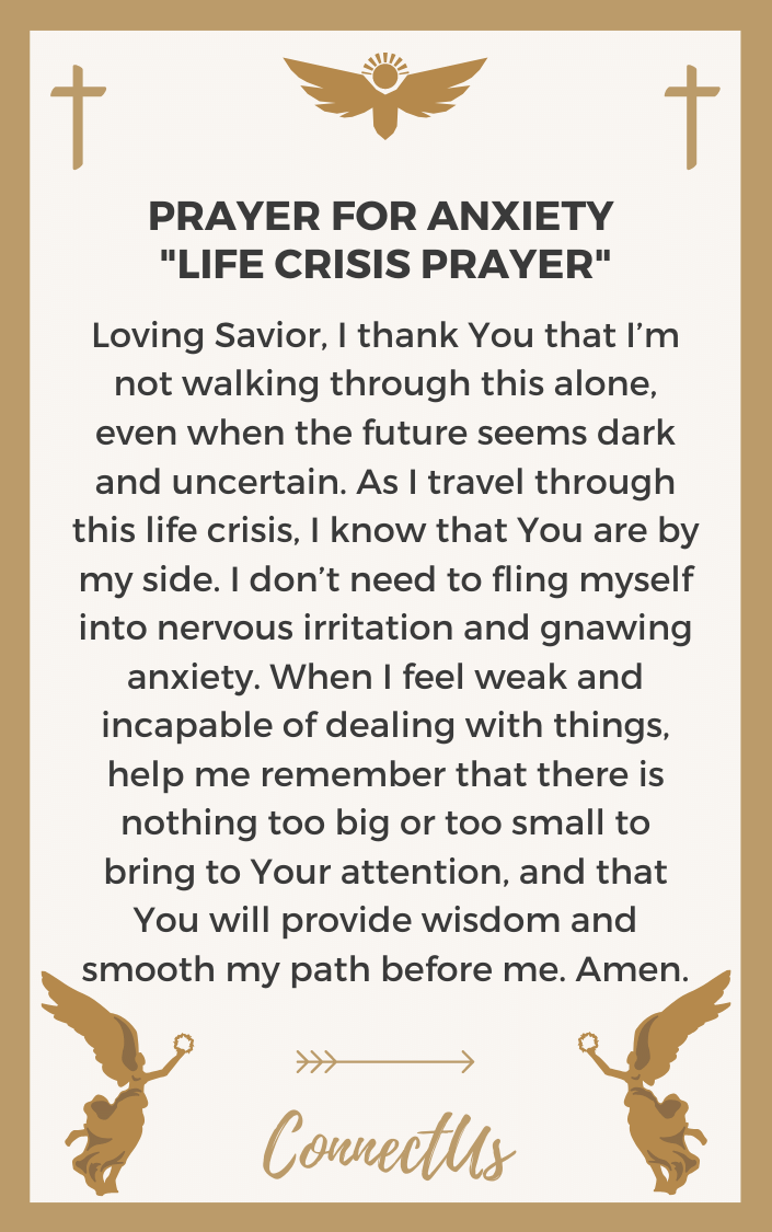 25 Uplifting Prayers for Anxiety with Prayer Card Images – ConnectUS