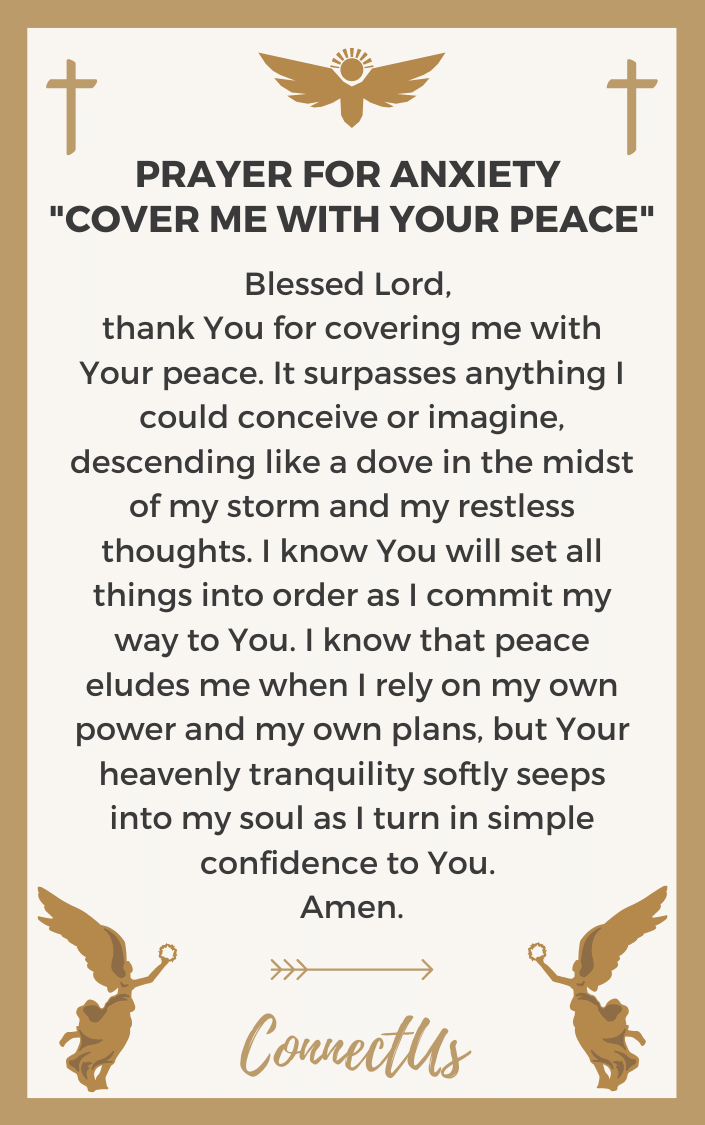 25 Uplifting Prayers for Anxiety with Prayer Card Images – ConnectUS