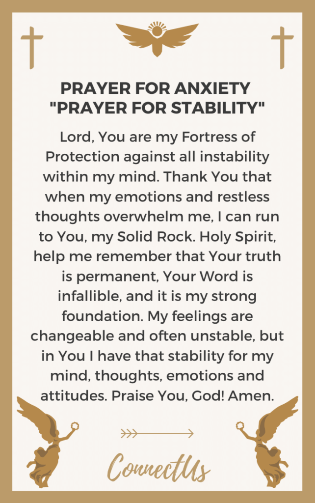 25 Uplifting Prayers for Anxiety with Prayer Card Images – ConnectUS