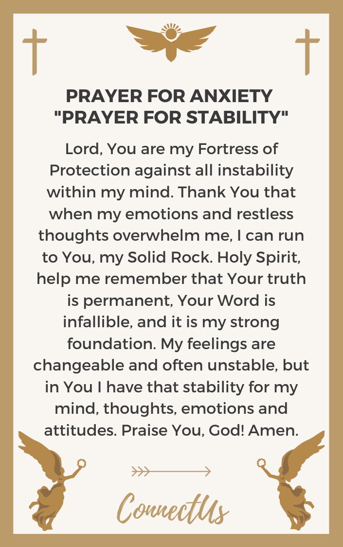 Prayers for Anxiety with Prayer Card Images, walk with god ...