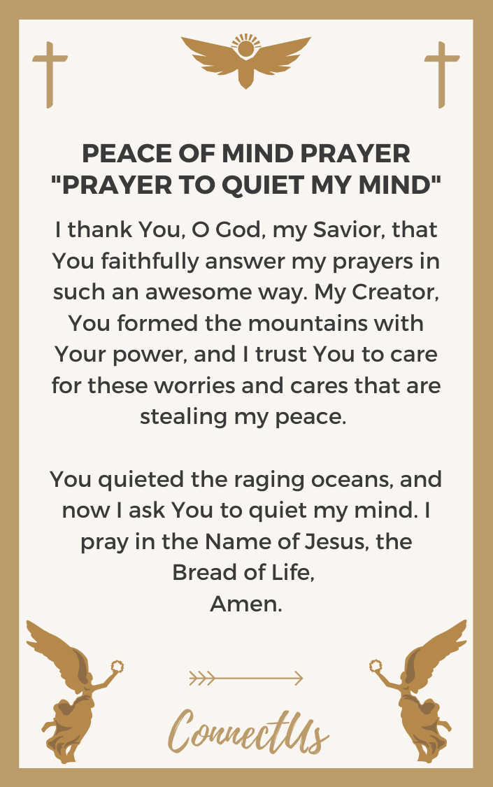 25 Encouraging Prayers for Peace of Mind with Images – ConnectUS