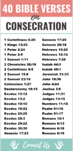 40 Powerful Bible Scriptures On Consecration – ConnectUS