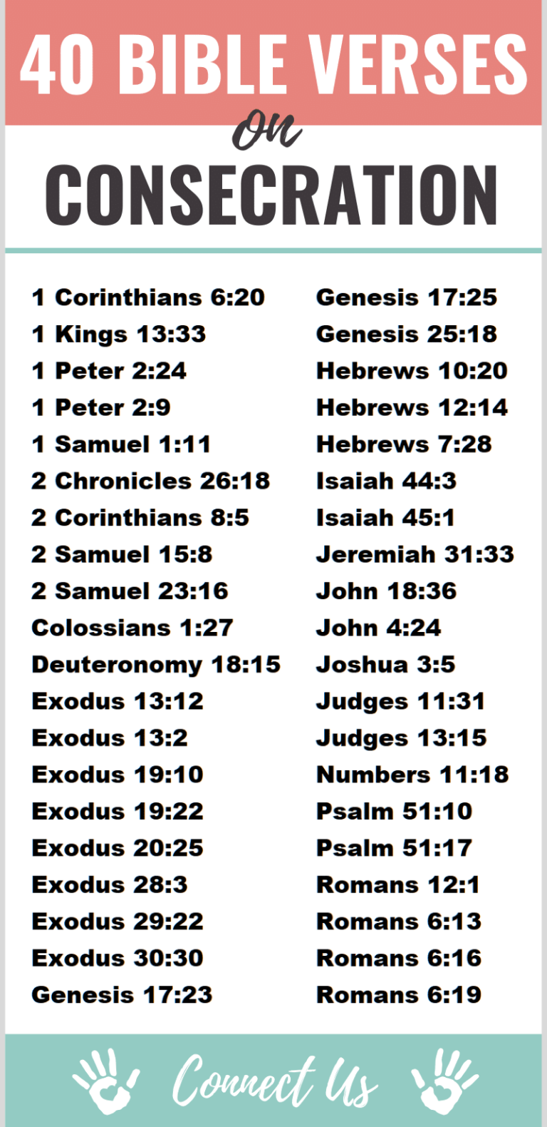 40 Powerful Bible Scriptures On Consecration – ConnectUS