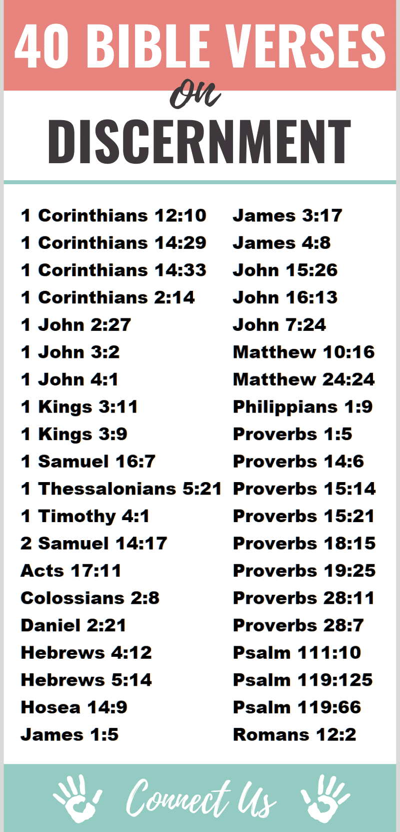 40 Important Bible Scriptures on Discernment – ConnectUS