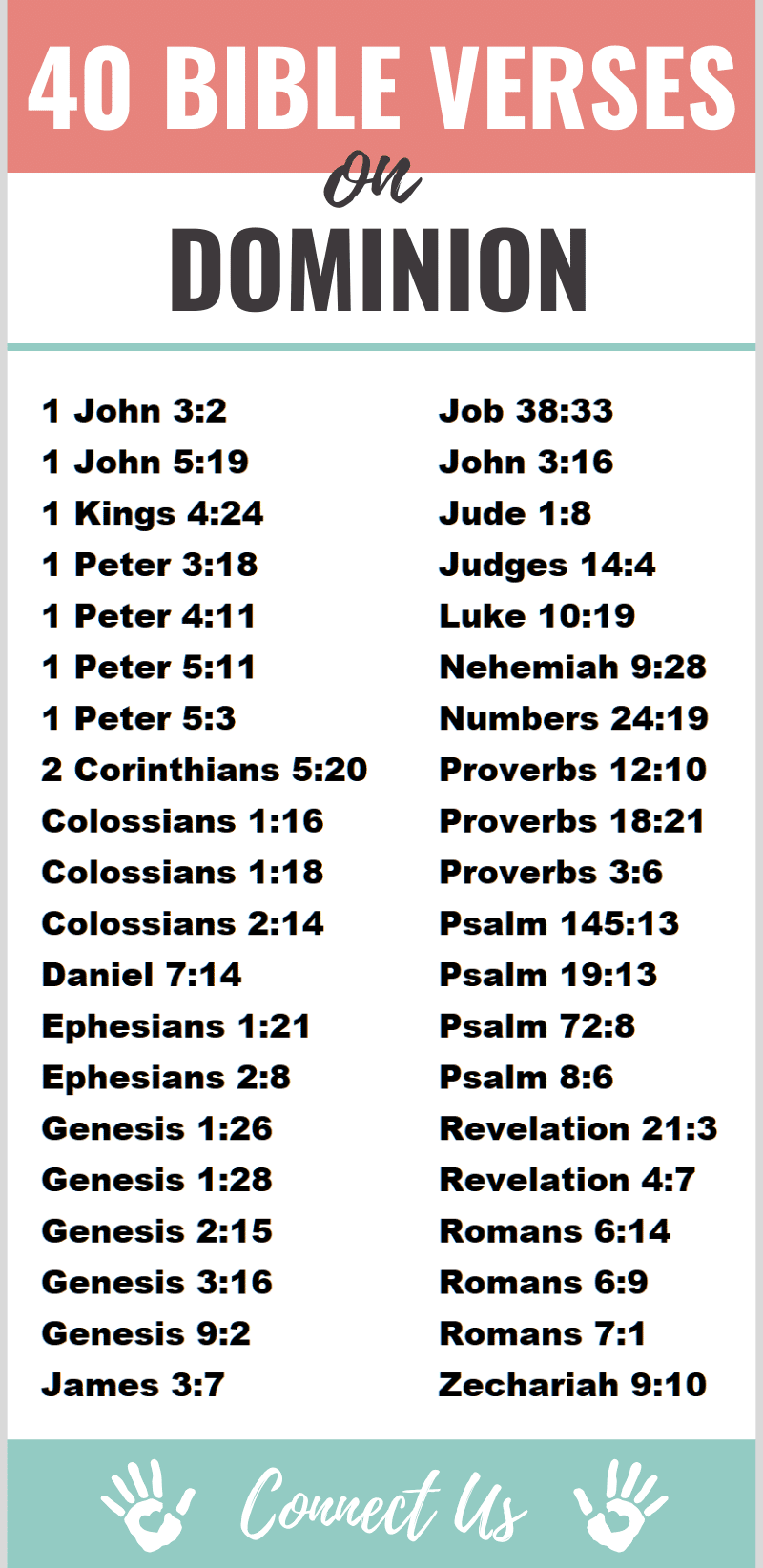 Versículos bíblicos sobre el dominio y la autoridad