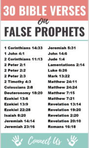 30 Important Bible Scriptures on False Prophets – ConnectUS