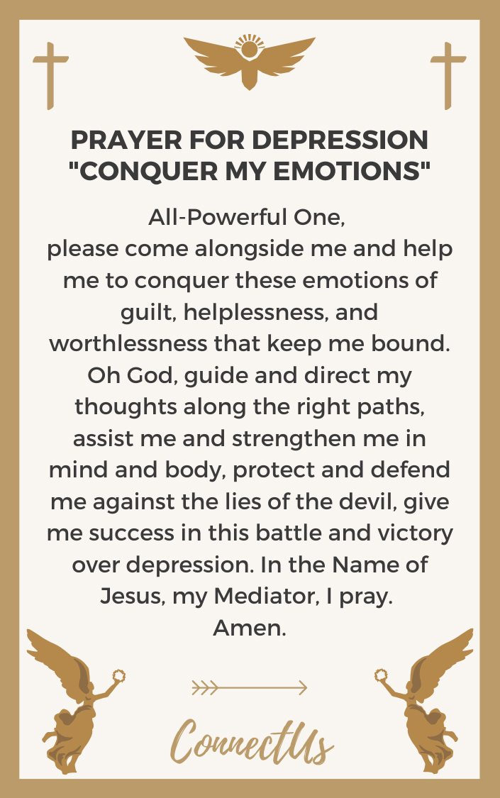 25 Uplifting Prayers for Depression – ConnectUS