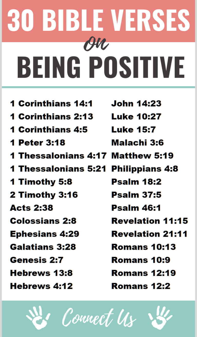 30 Encouraging Bible Scriptures on Being Positive – ConnectUS