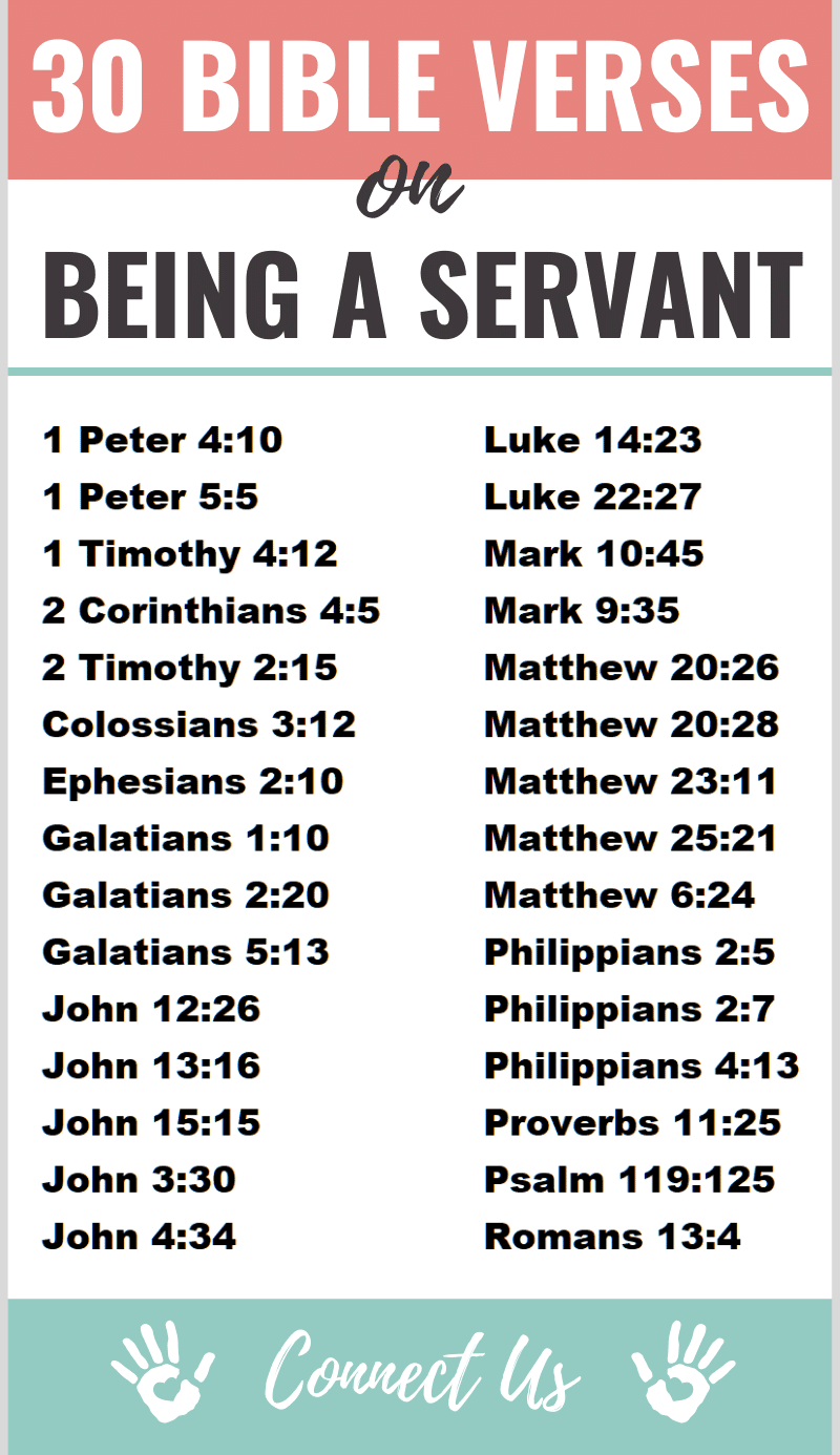 Versículos bíblicos sobre ser un siervo