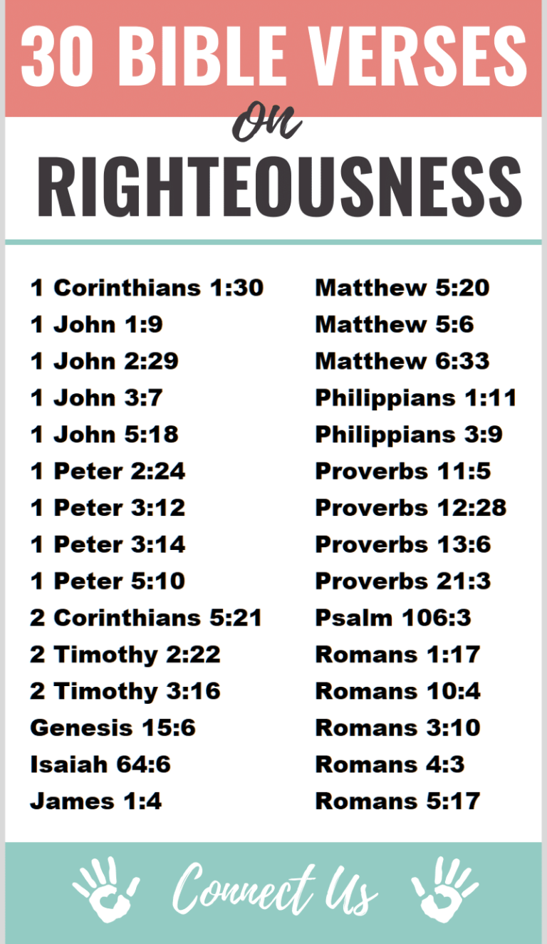 30 Transcendent Bible Scriptures on Righteousness – ConnectUS