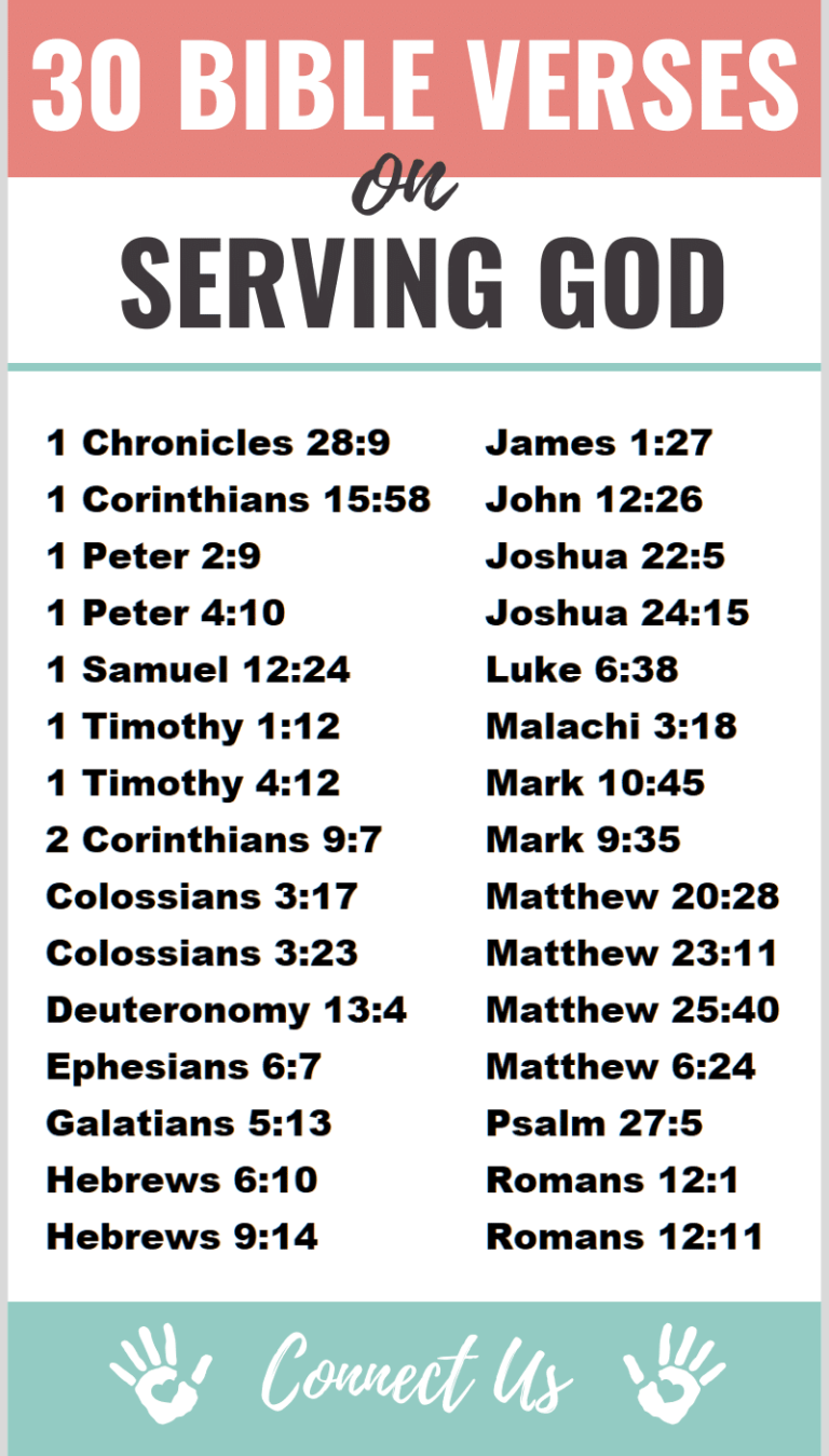 30 Important Bible Scriptures on Serving God ConnectUS