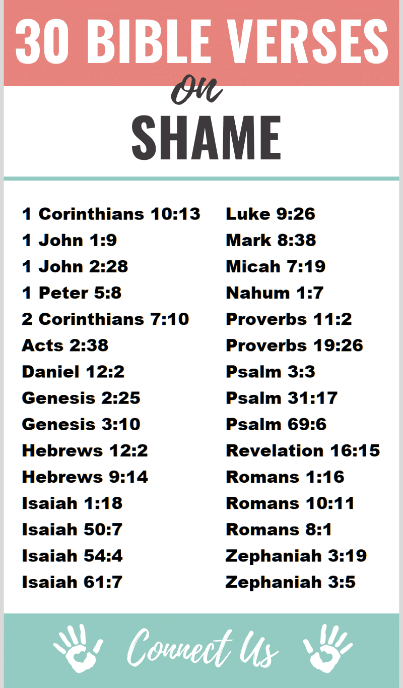 Versículos bíblicos sobre la vergüenza