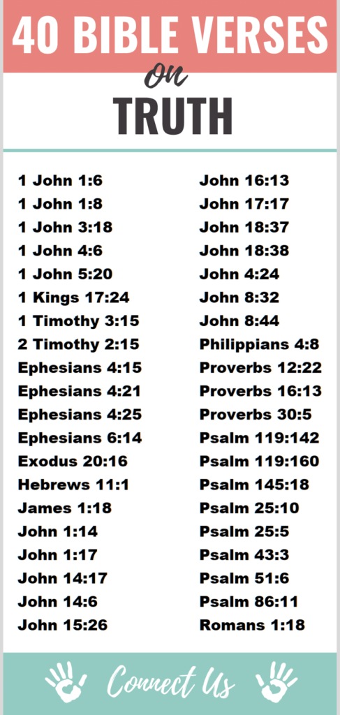 40 Compelling Bible Scriptures on Truth – ConnectUS