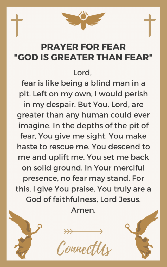 20 Powerful Prayers for Fear – ConnectUS