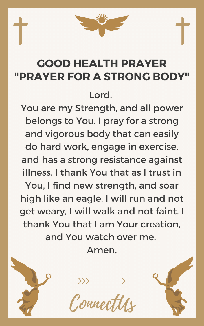 10 Strong Prayers for Good Health – ConnectUS