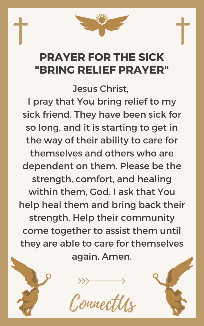 prayer for a sick friend catholic