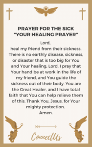 short prayer for a sick friend