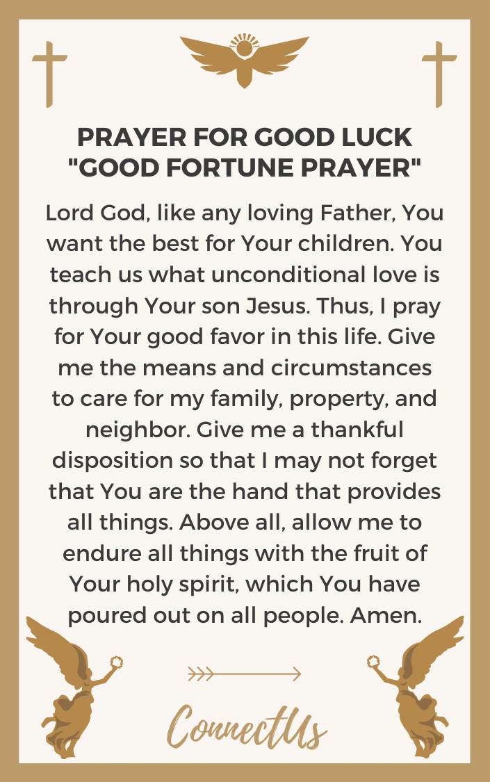 11 Powerful Prayers for Good Luck – ConnectUS