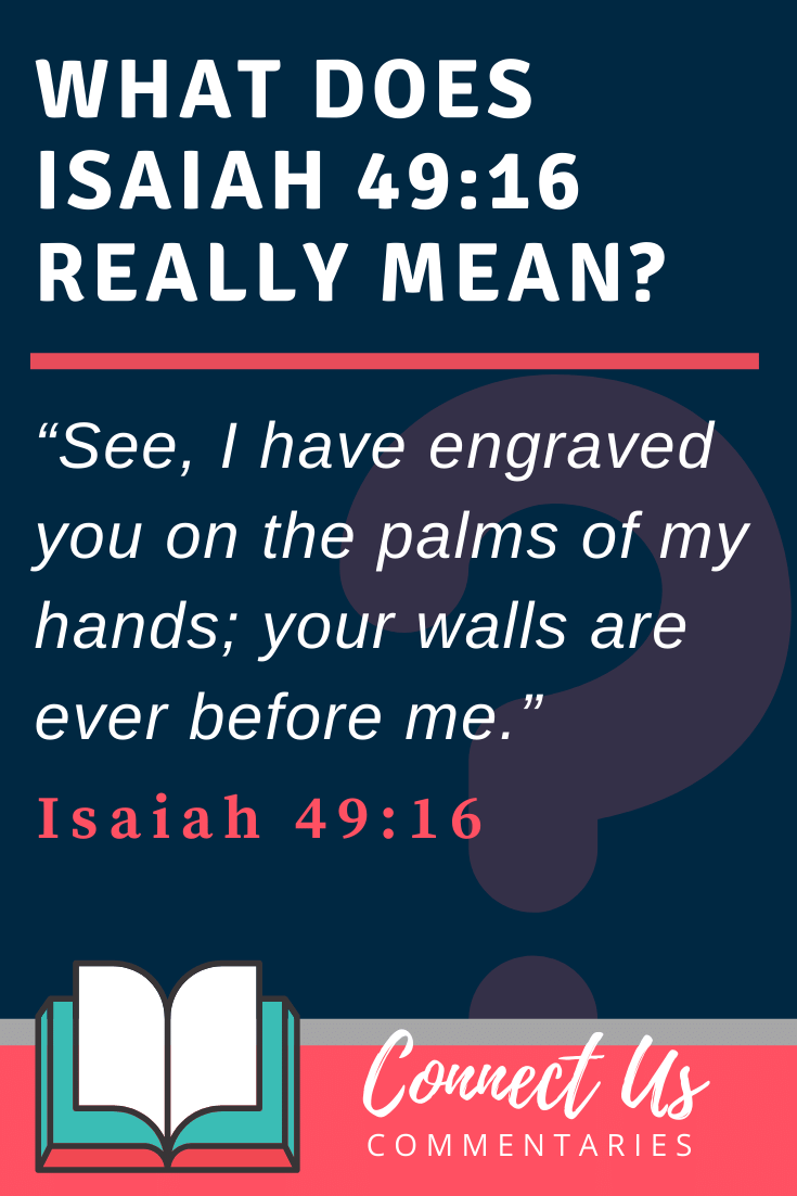 Isaiah 49:16 Meaning and Commentary